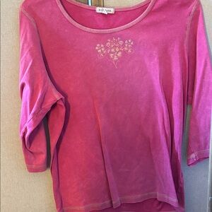 FINAL MARKDOWN XCIT U.S.A Long Sleeve Top with Floral detail 1X